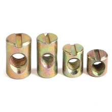 M6 M8 Carbon Steel  Yellow Zinc Plated Barrel Hammer Nut With One Hole